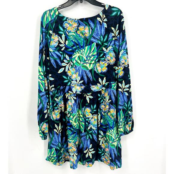 LILLY PULITZER Womens Loralei Skirted Romper XL Green Blue The Hottest Spot NWT - Picture 8 of 13
